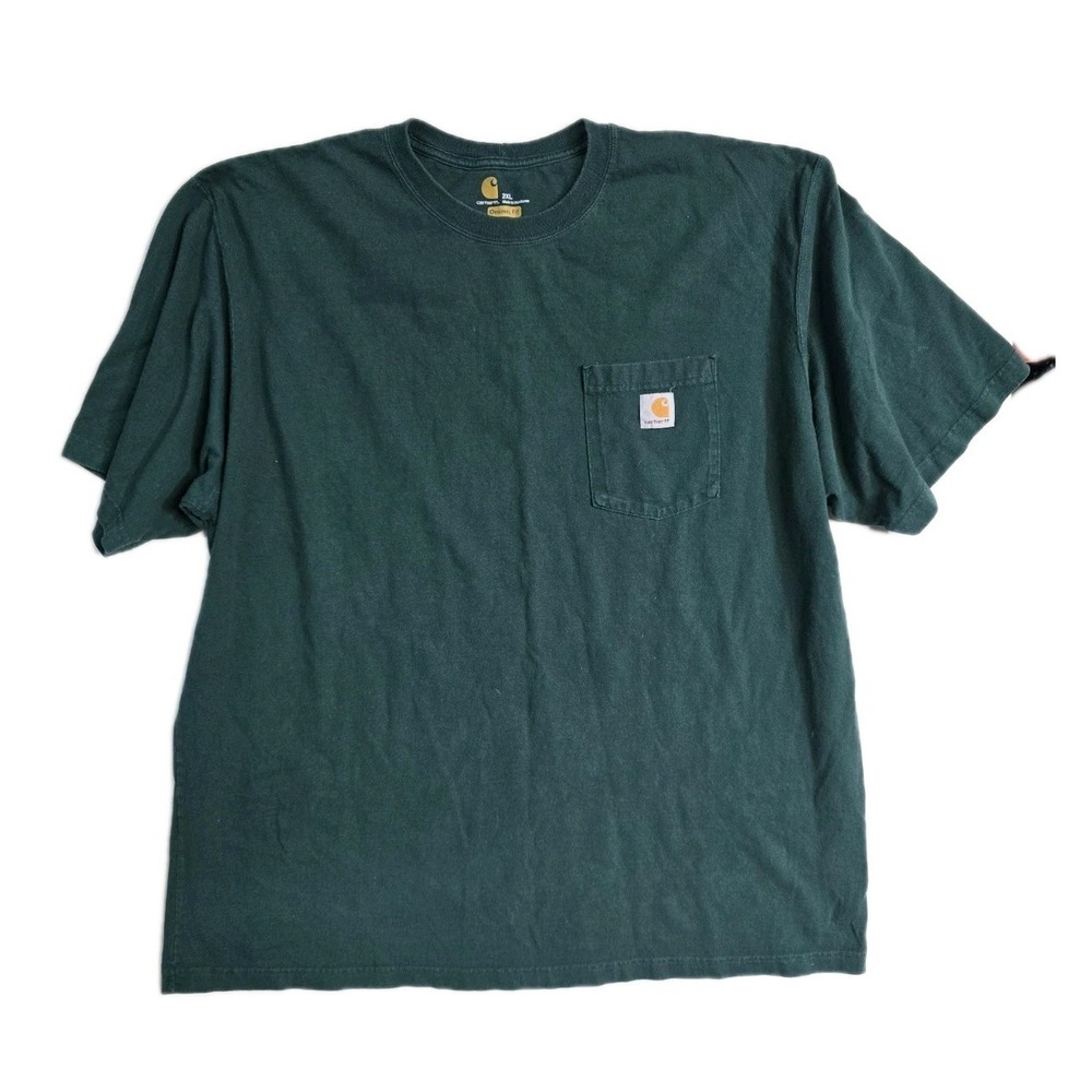 Carhartt Men's Tshirt Green Cotton 2XL Original Fit
